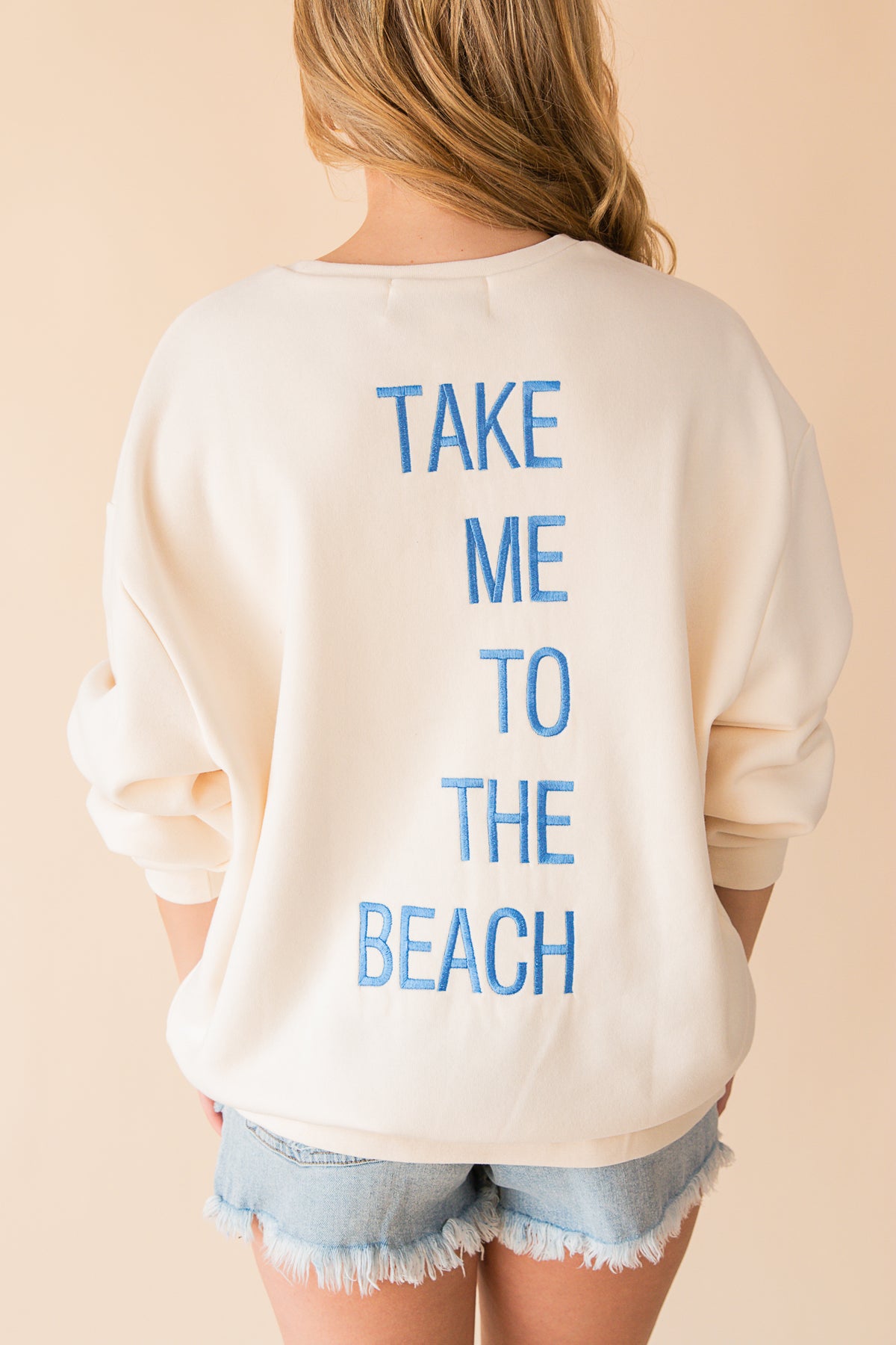 Coconut Embroidered Crewneck