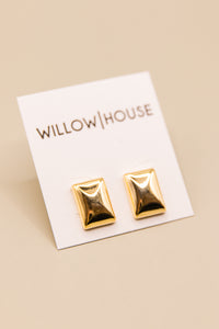 Square Puffy Stud Earring