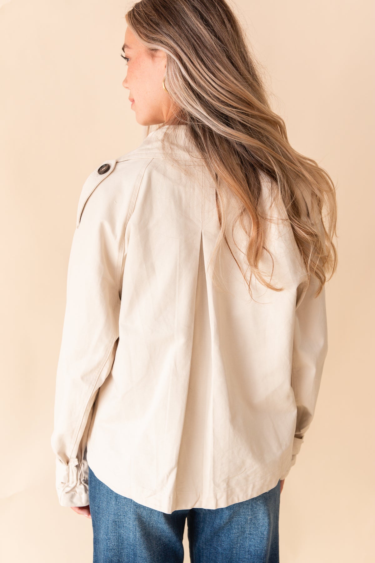 Quincy Cropped Trench Jacket