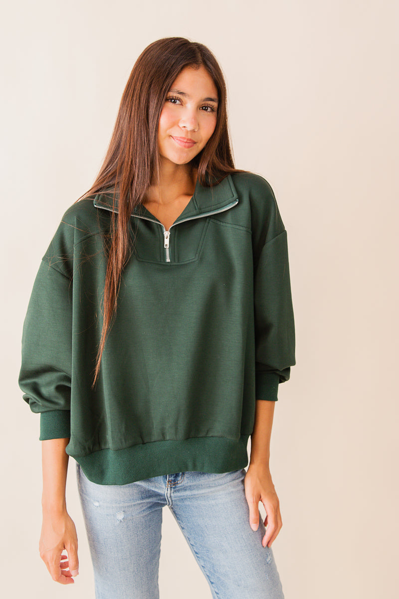 Off Duty 1/4 Zip Sweatshirt