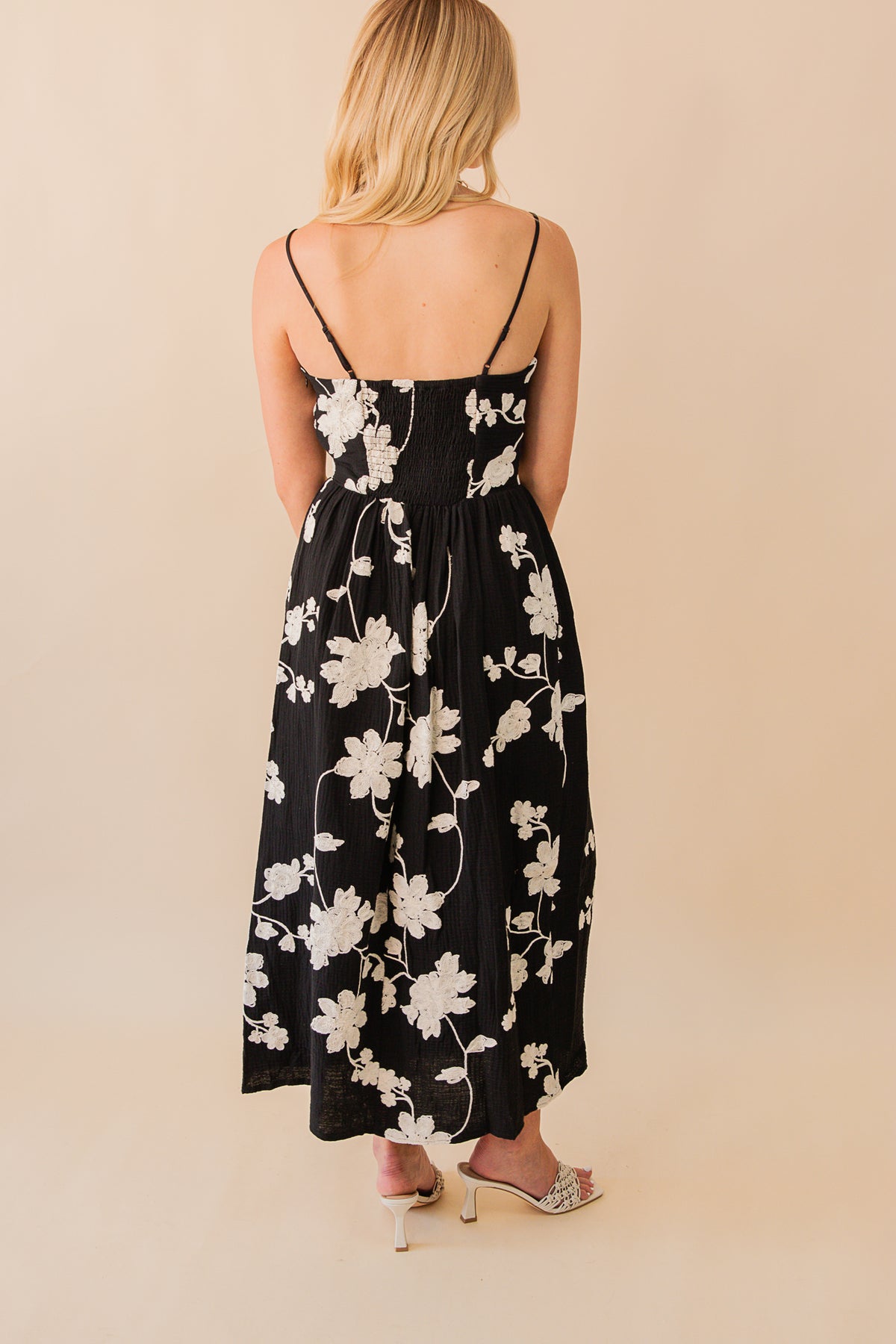 Gracie Embroidered Midi Dress