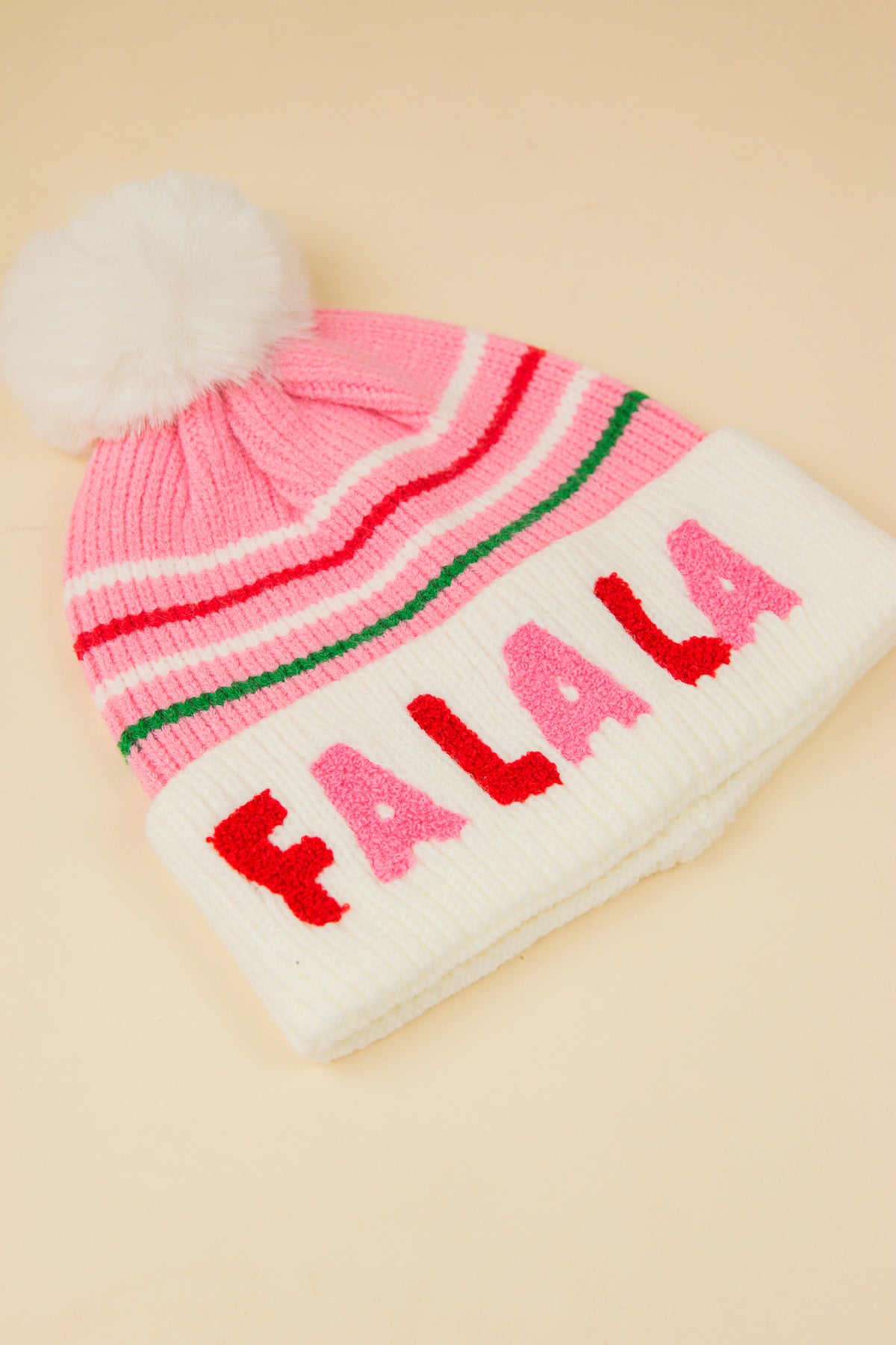 "Fa La La" Beanie Blush
