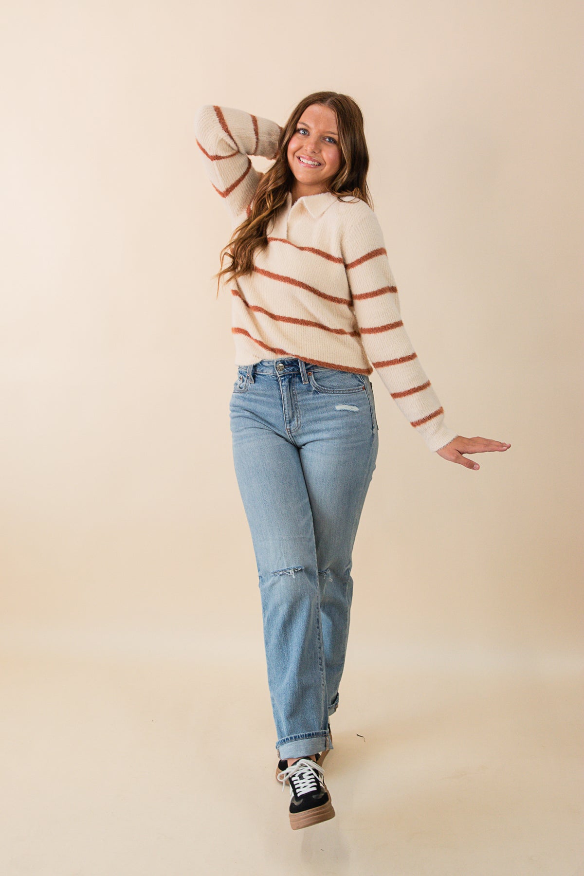 Tova Eyelash Striped Sweater