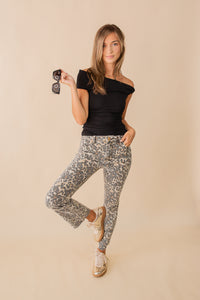 Kelsey High Rise Ankle Flare Raw Hem