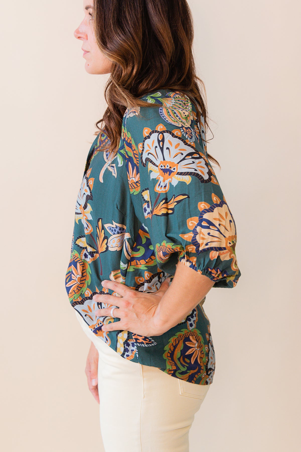 Sally Split Neck Top