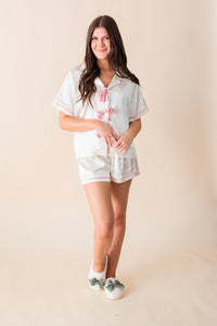 Julie S/S Satin Pj Set