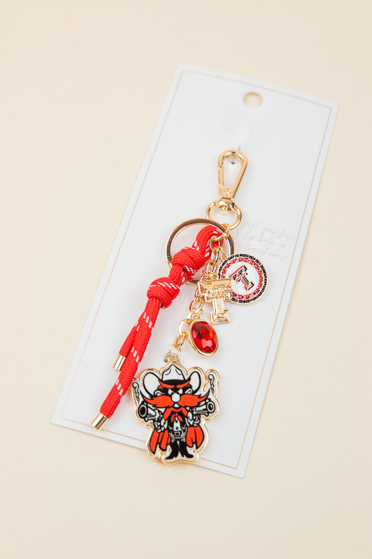 Texas Tech Red Raiders Cluster Bag Charm Red