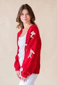 Candy Cane Chunky Knit Cardigan