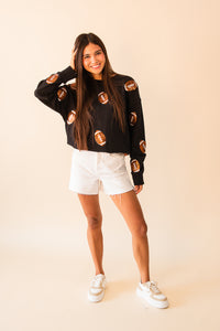 Sequin Football Classic Sweatshirt