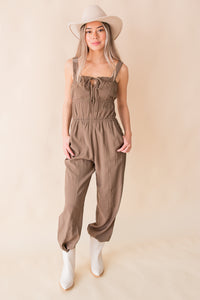 She's Poetry Gathered Bodice Jumpsuit