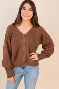 Sweeping Wind Button Front Cardi