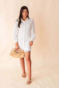 Sundream Eyelet Shirt Mini Dress