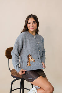 Rita Cardigan w/ Horses