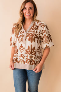 Tashi Bubble Woven Top
