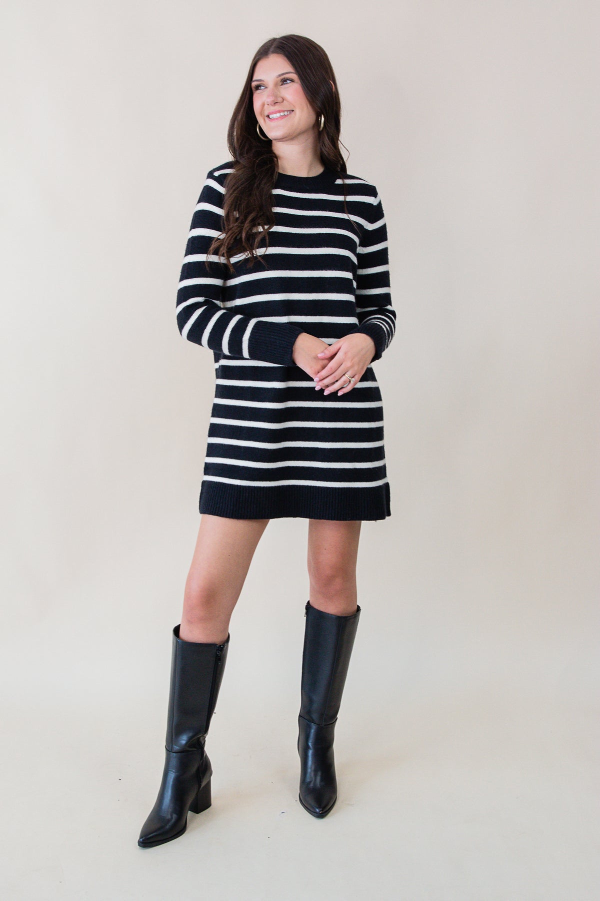 Sheri Striped Sweater Mini Dress