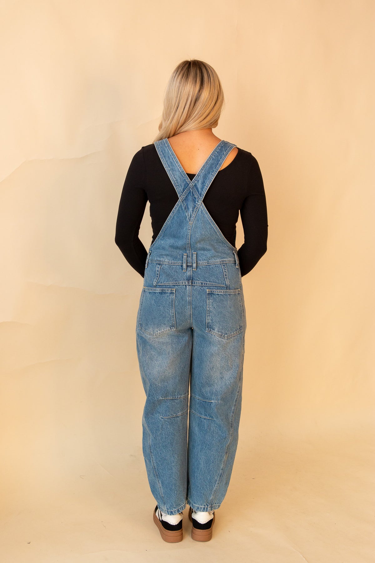 Slouchy Relaxed Fit Denim Overall