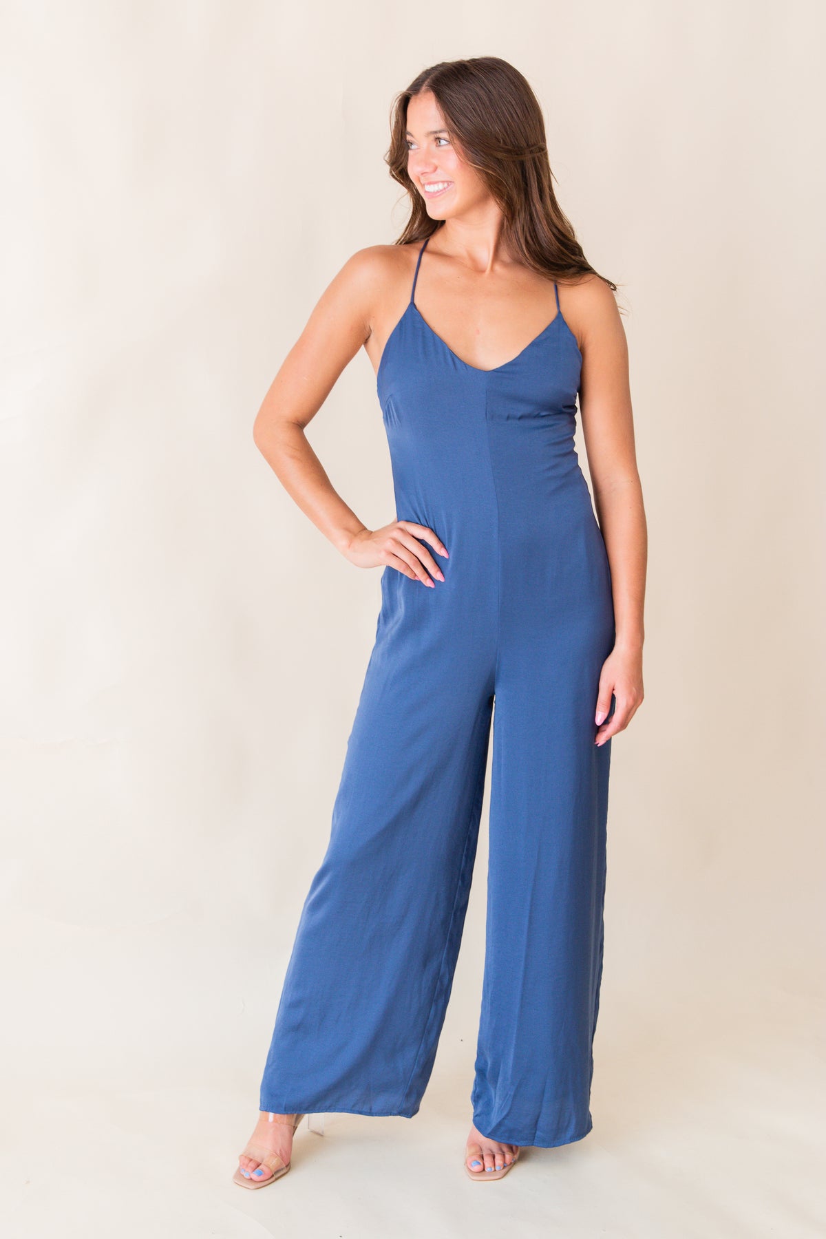 Write Poetry Spaghetti Strap Jumpsuit