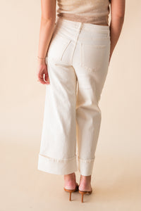 Meg High Rise Fab AB Wide Legs Roll Up
