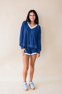 Marx V-Neck Terry Sweatshirt