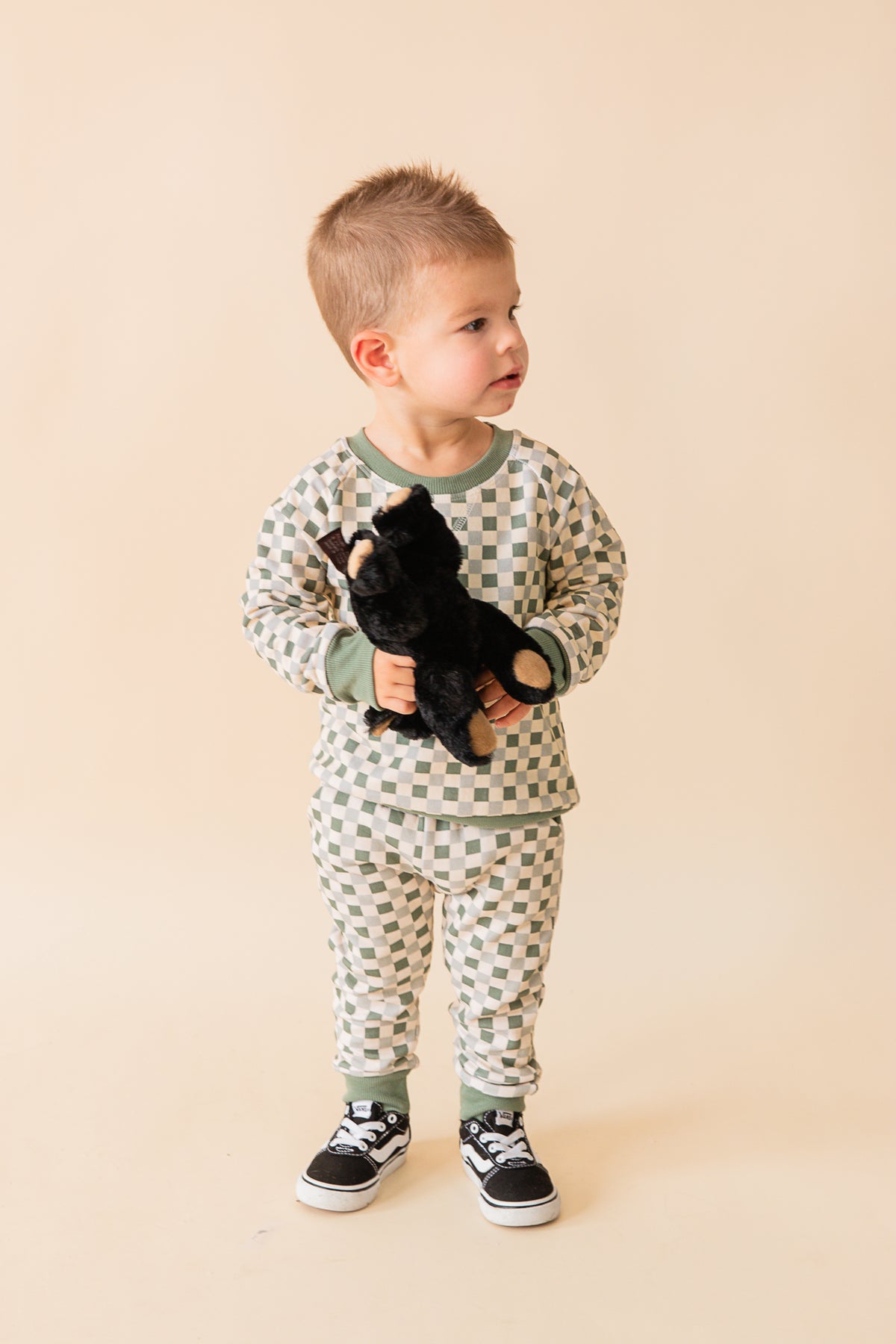 Checkered Fleece Sweatpants