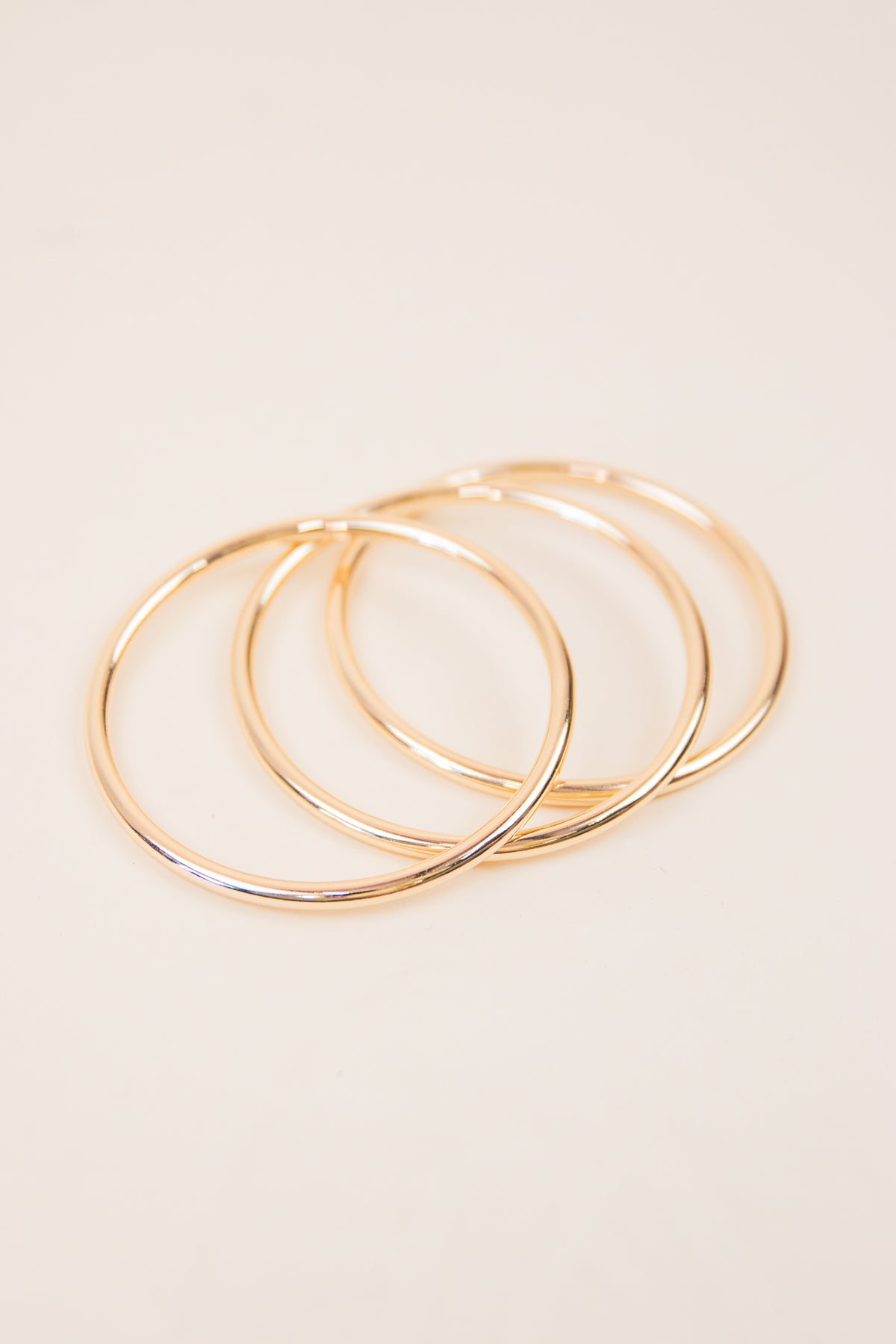 Isla Bangle Set of 3 Shiny Gold