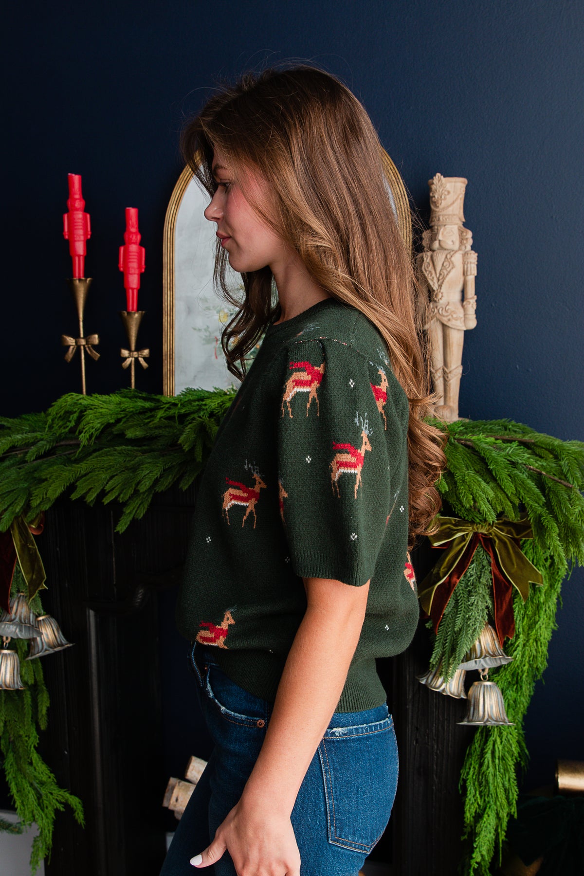 Tatum Reindeer Sweater Top