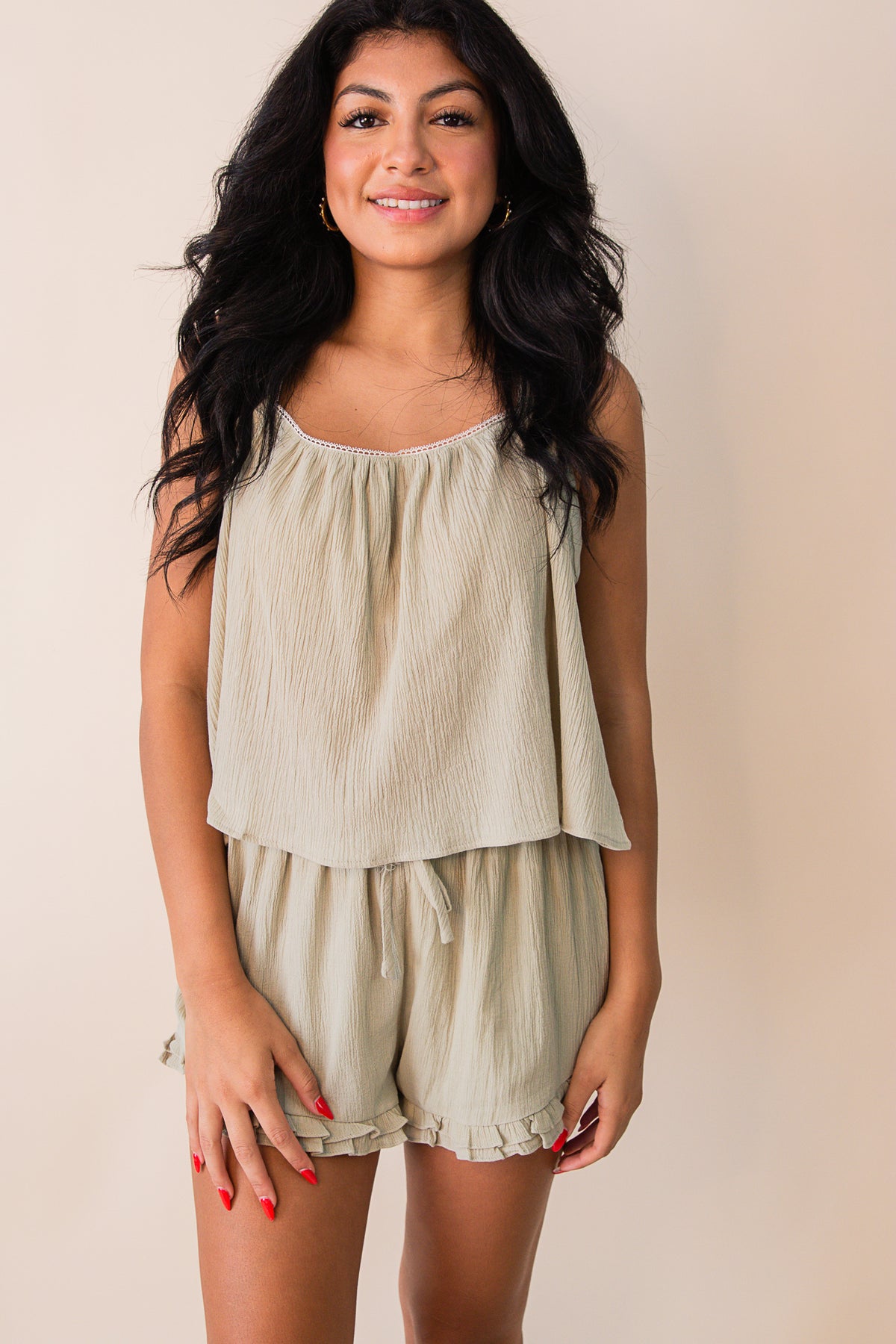 Ever Present Ruffle Hem Shorts