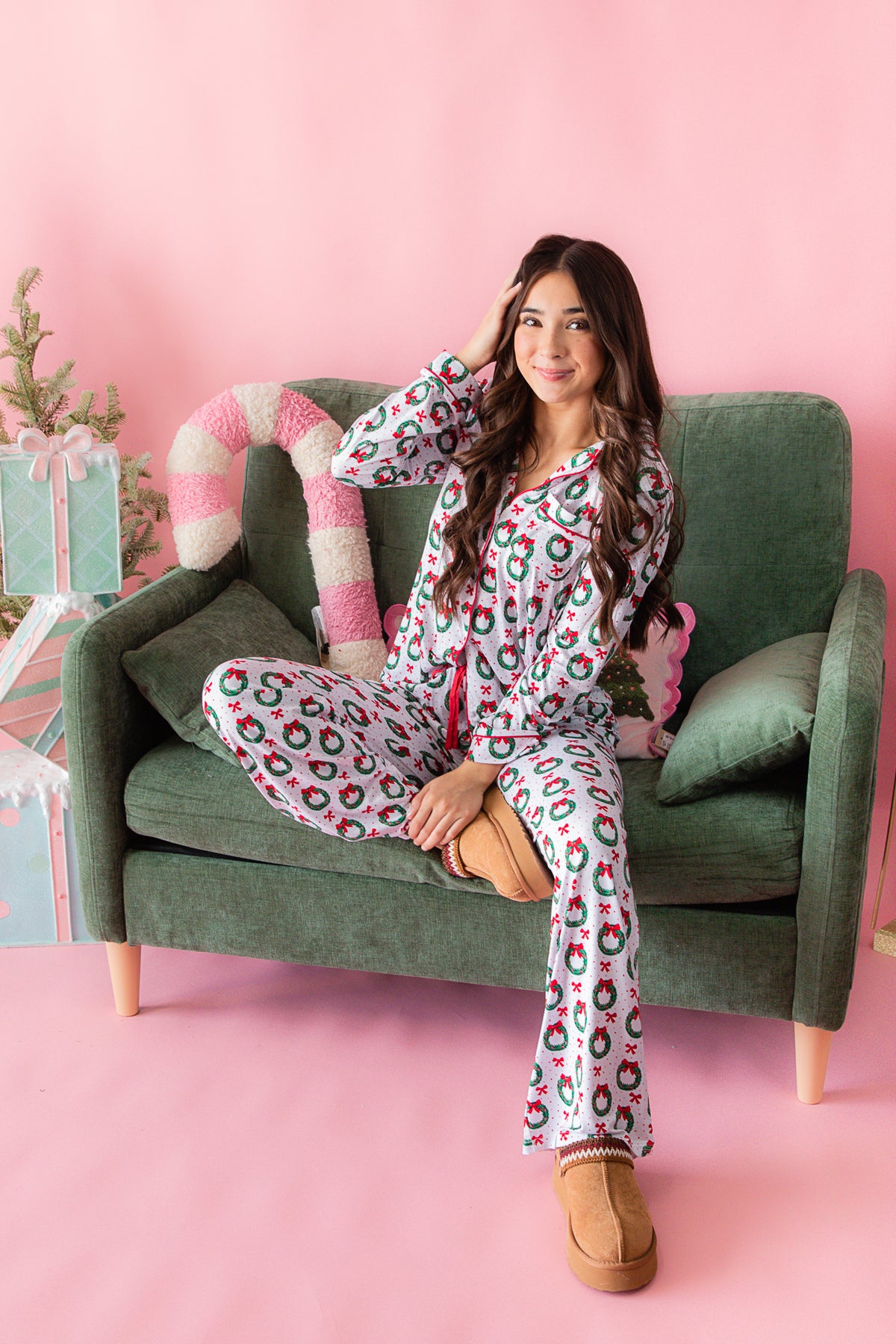 Clara Wreath Sleep Shirt LS