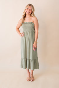Sugarloaf Smocked Tube Midi