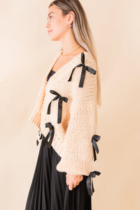 Bow Kissed Knit Cardigan