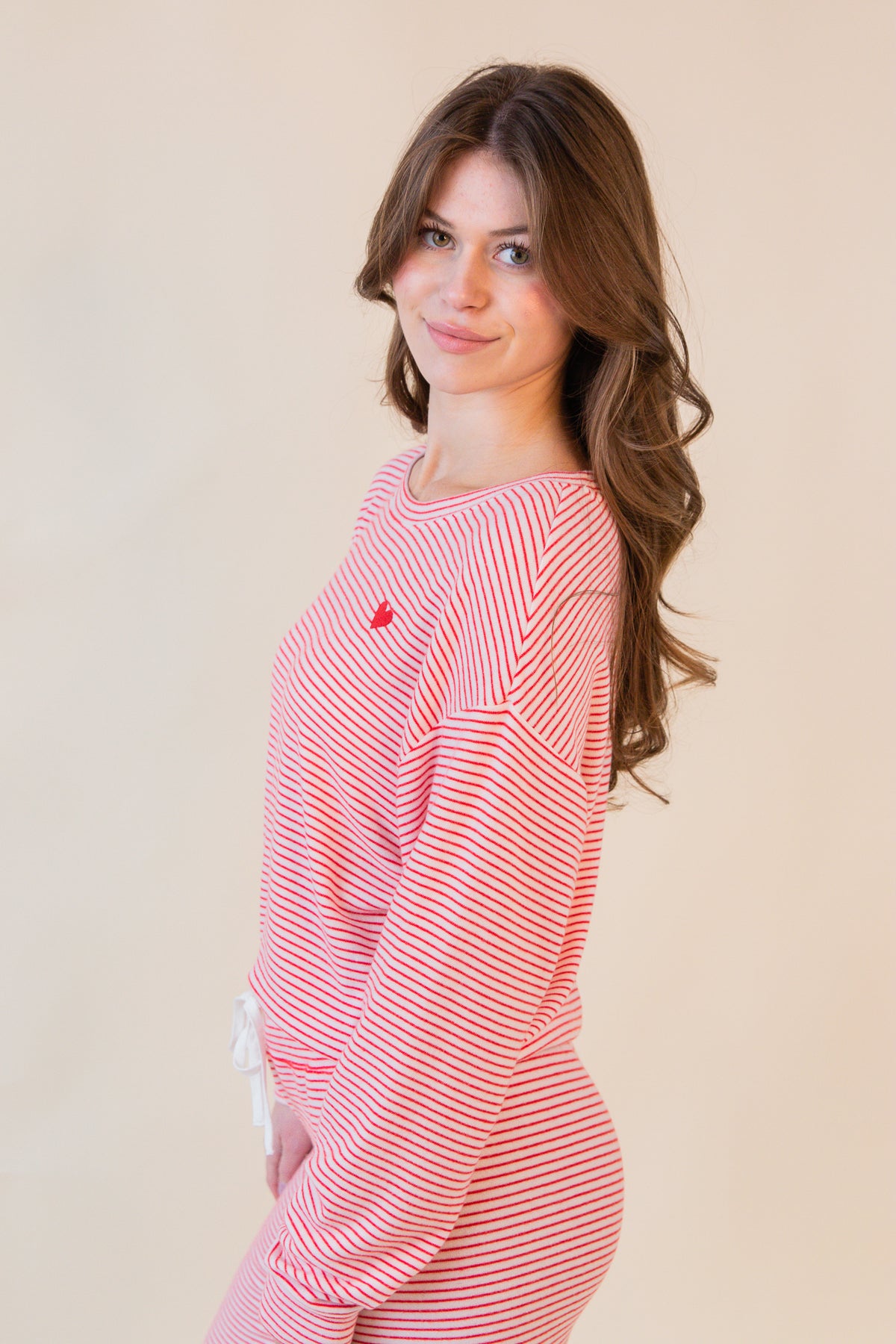 Bisous Stripe LS Top