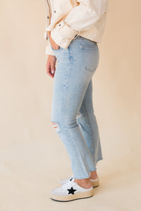 Mid Rise Cigarette Crop Jean