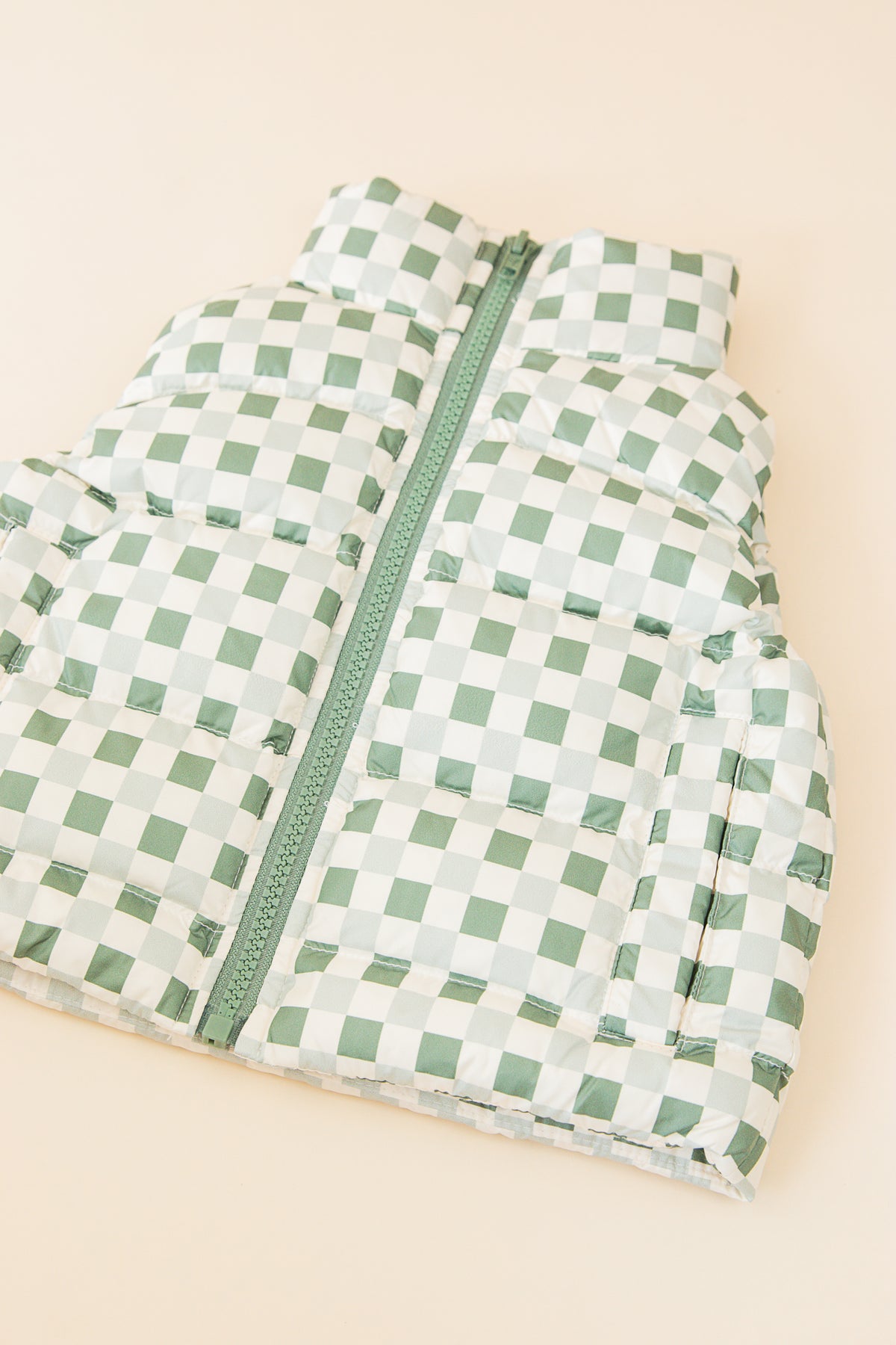 Checkered Puffer Vest