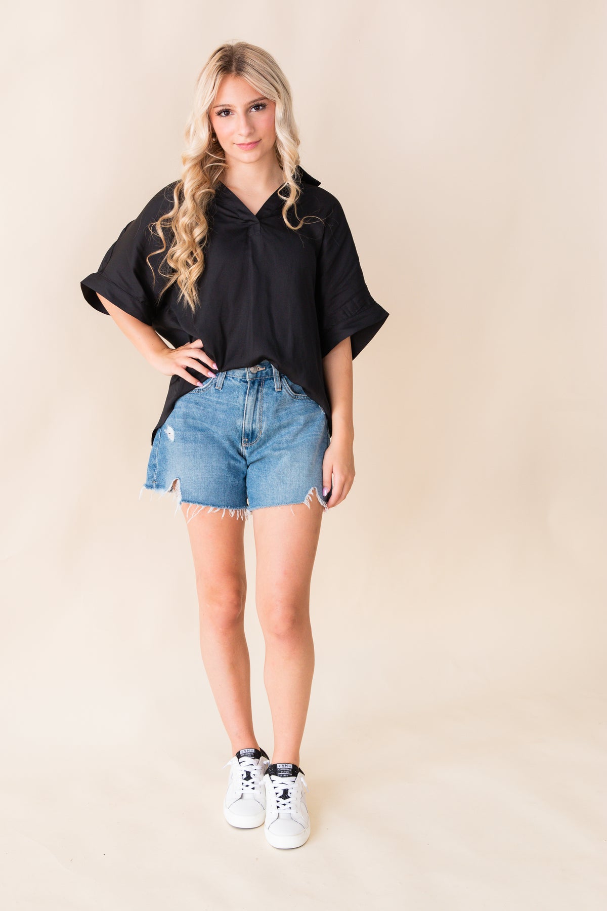 Mona Short Sleeve Blouse Top