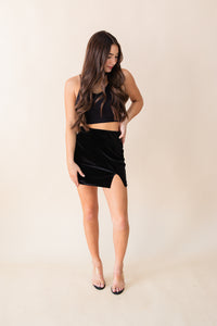 Sahar Velvet Mini Skirt