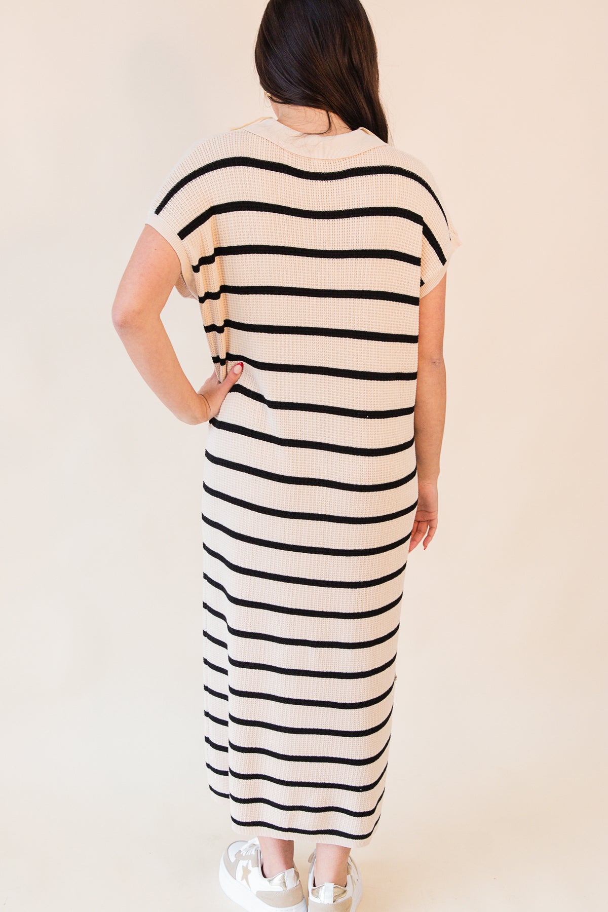 Striped Sweater Midi Dress