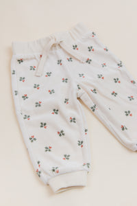 Velour Relaxed Sweatpant Holly Berry