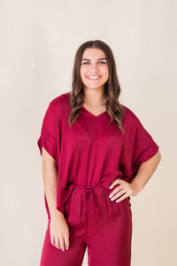 Sweet Treat Dolman Sleeve V-Neck Top