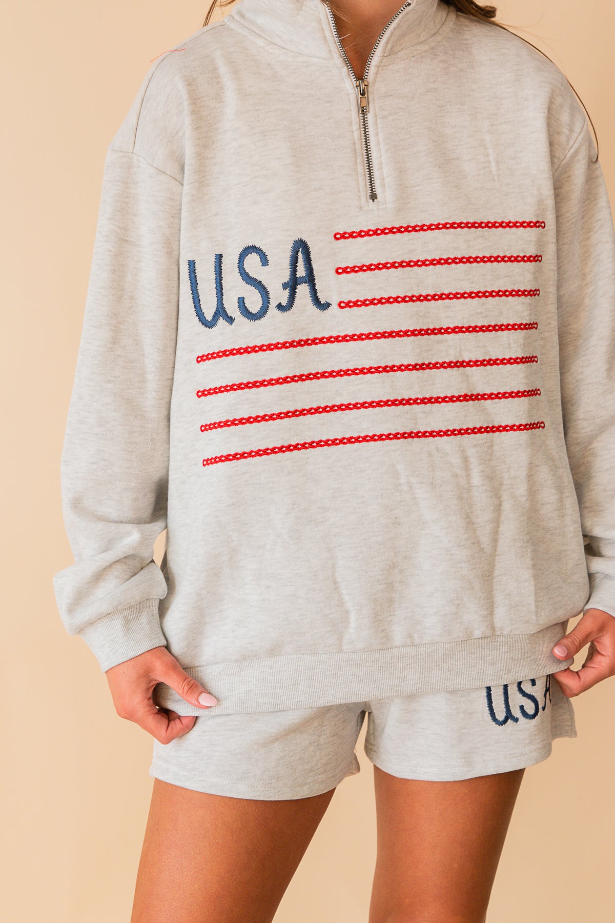 Spring Americana Quarter Zip
