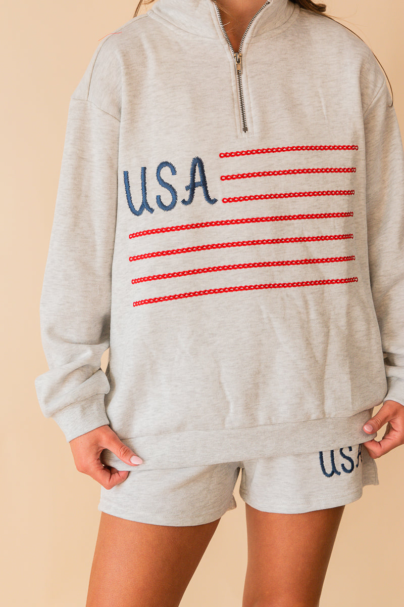 Spring Americana Quarter Zip