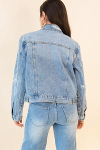 Juno Distressed Denim Jacket