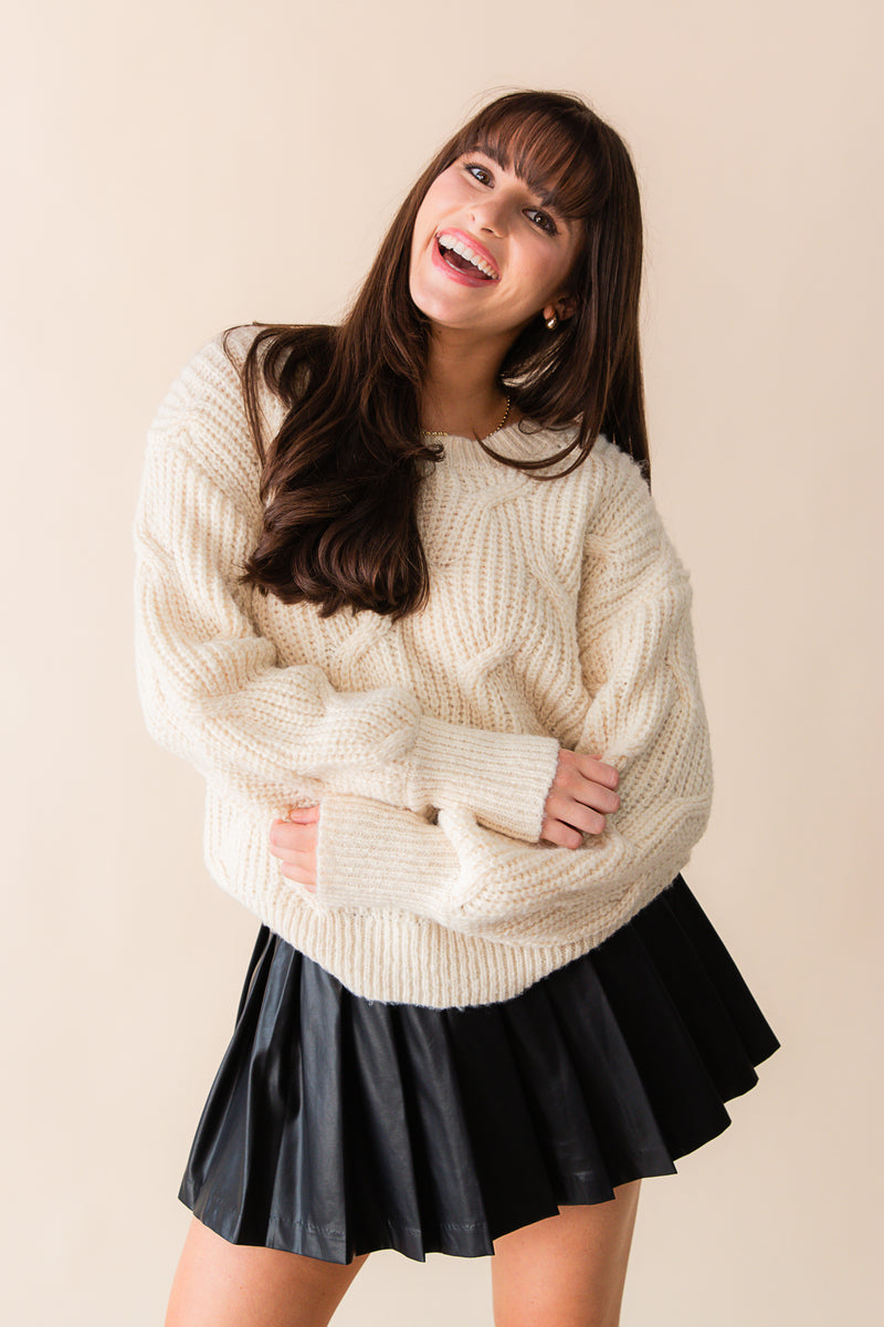 Go Forth New Cable Knit Sweater