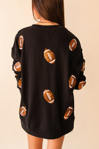 Sequin Football Classic Sweatshirt