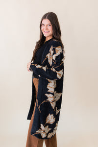 Emory Floral Intarsia Open Duster Cardi