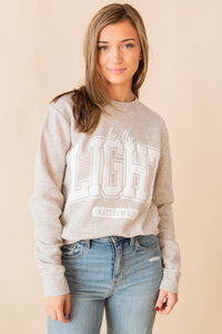 Be The Light Puff Crewneck