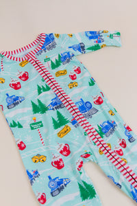 Snowy Train Tracks Pj Set