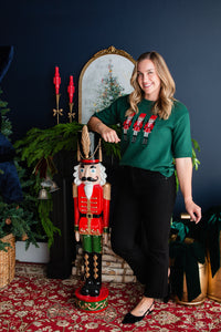 Nutcracker Patchwork Knit Top