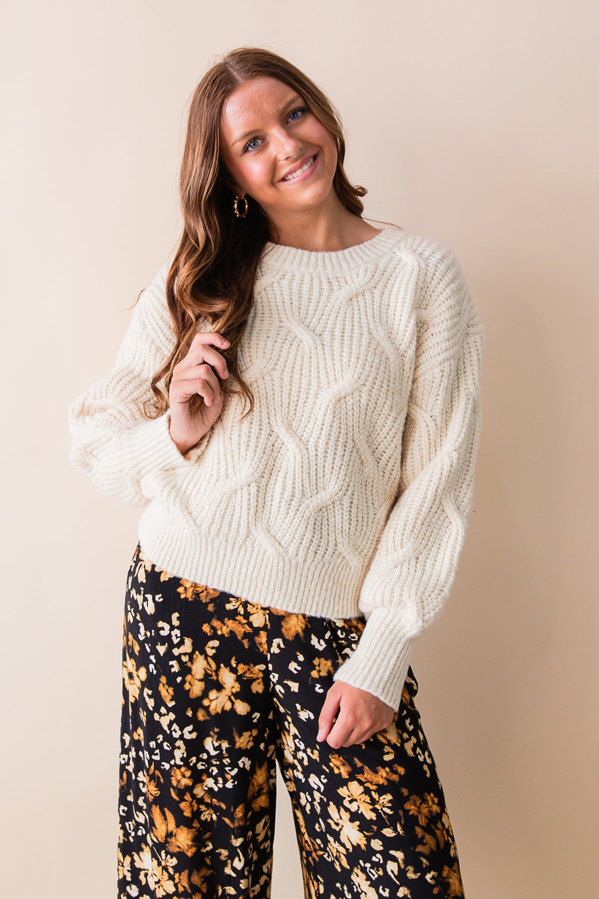 Go Forth New Cable Knit Sweater