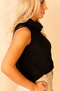 Hailee Cowl Neck Crochet Top