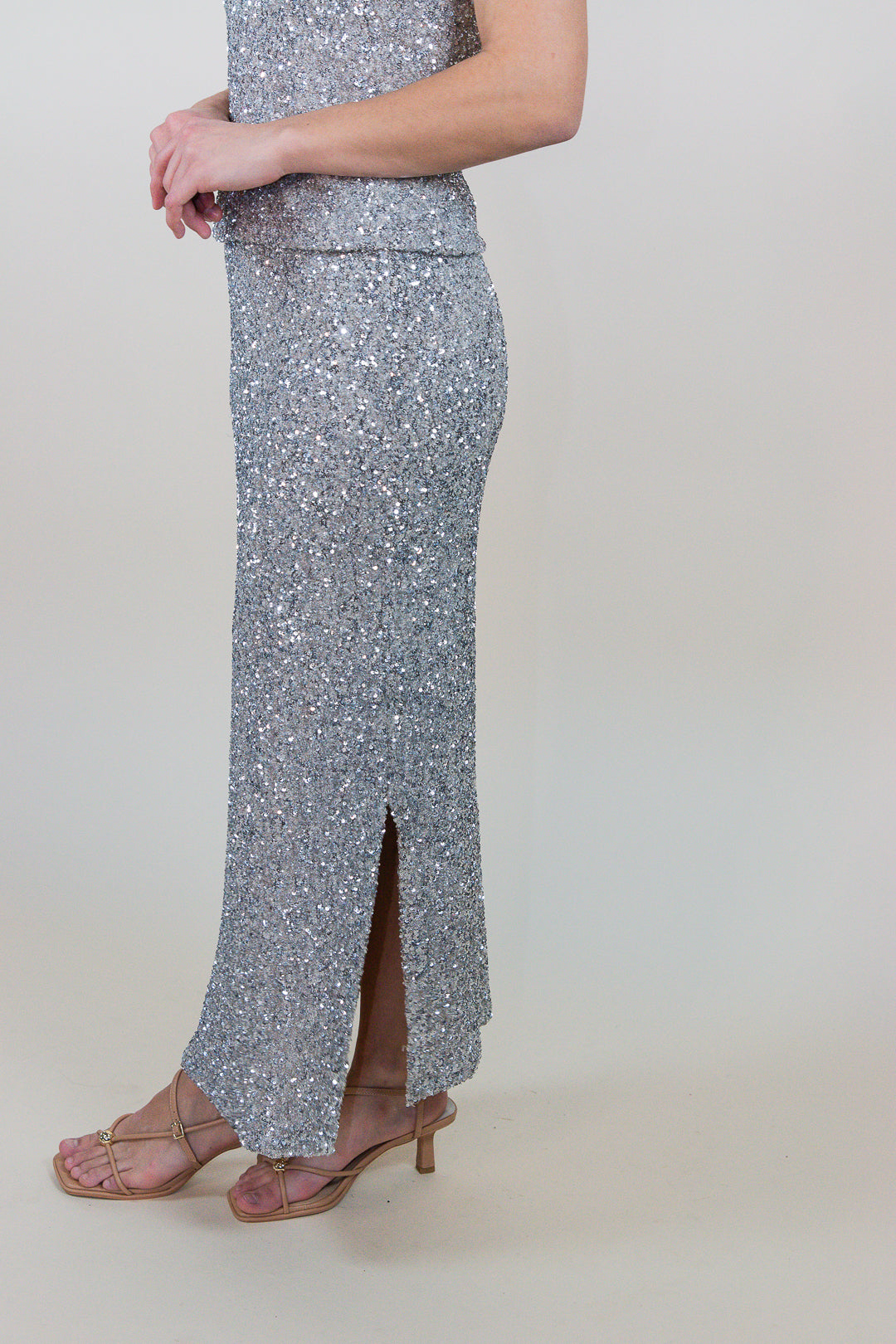 Luster Sequin Maxi Skirt